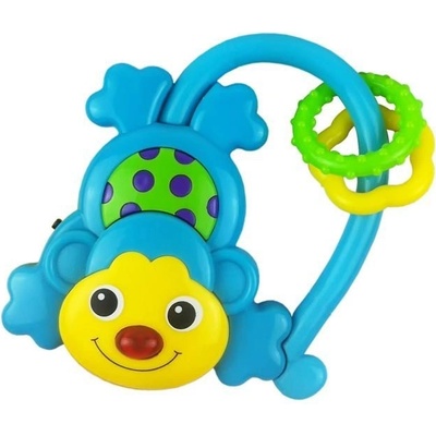 Baby Mix Opička dětské chrastítko se zvukem modrá