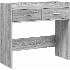 vidaXL Конзолна маса Сив Сонома 90 x 35 x 80 см Инженерна дървесина (8011304)