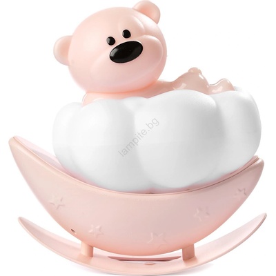 Onli - led Зареждаема детска нощна лампа nuvolina led/2, 5w/5v мече/розово (ol0555)