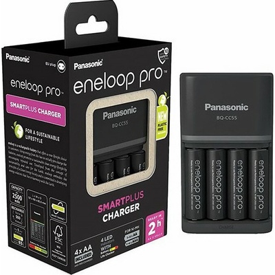 Nabíjačka batérií ENELOOP+4xAA čierne B0-CE04-003CC55