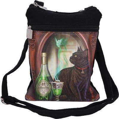 Luxusný messenger bag s mačkou a zelenou vílou