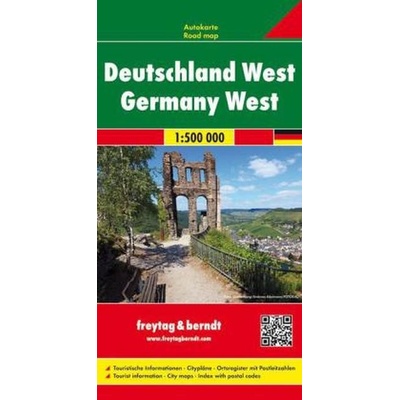Autokarte Deutschland West 1:500.000. Germany West