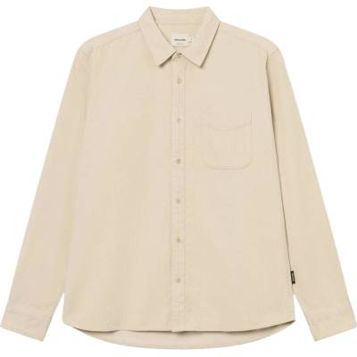 DEDICATED Мъжка риза с копчета DEDICATED Shirt Varberg Corduroy Shirt - Oat White - размер M (033-1373-1113)