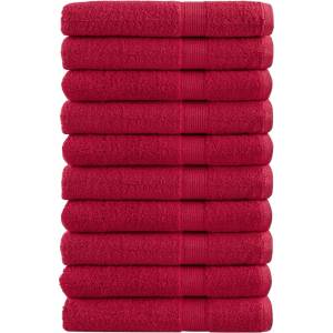 vidaXL Премиум кърпи SOLUND 10 бр червени 100x200 см 600 gsm (137415)