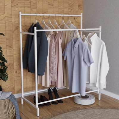 VCM Věšák na oblečení Labol L, bílý – Zboží Dáma