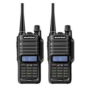 Baofeng Комплект 2 броя, Baofeng UV-9R plus, Водоустойчива двубандова радиостанция, до 50км обхват, 10W (UV-9R plus Duo) Радиостанции
