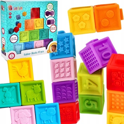 Bam Bam Měkké gumové kostky 10 ks