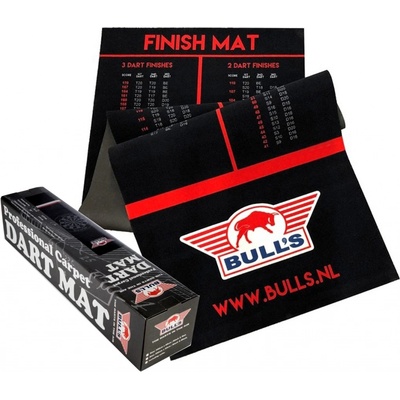 Koberec před terč Bulls Carpet Finish 300×62cm černo-červený