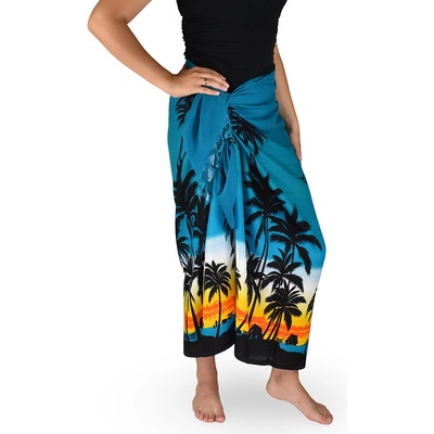 Thajsko Sarong Pareo BUN palmy petrolejová
