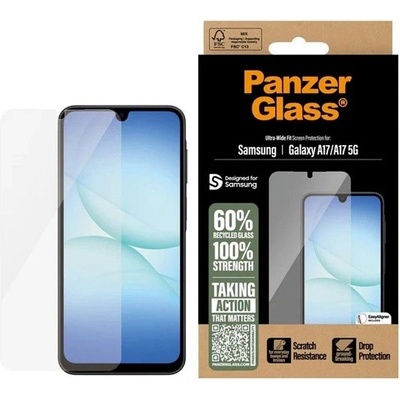 Panzer Стъклен протектор PanzerGlass - Ultra Wide Fit, Galaxy A17, прозрачен (5715685031595)