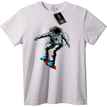 NOONEBRAND Тениска Сърфиране в Космоса - XL, Black