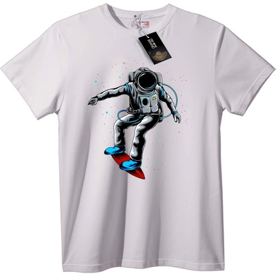NOONEBRAND Тениска Сърфиране в Космоса - XL, Black