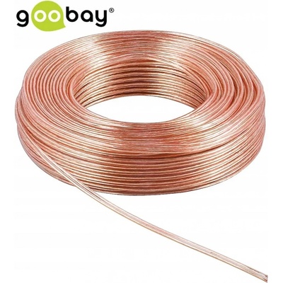 Goobay Reproduktorový kabel 2x4.0mm CCA 10m transparentní