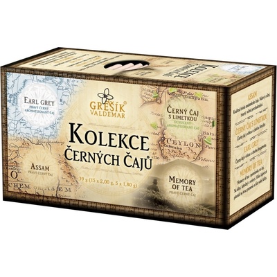 GREŠÍK Kolekcia čiernych čajov porciovaných 39 g