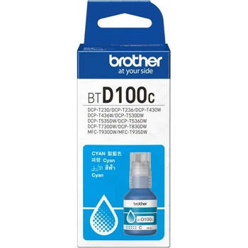 Brother Мастило за Brother MFC-T930DW, DCP-T830DW/T730DW/T530DW/T430W, DCP-T230 - Cyan - BTD100C - Заб. : до 5000 копия (BTD100C)