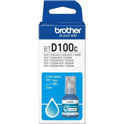 Brother Мастило за Brother MFC-T930DW, DCP-T830DW/T730DW/T530DW/T430W, DCP-T230 - Cyan - BTD100C - Заб. : до 5000 копия (BTD100C)