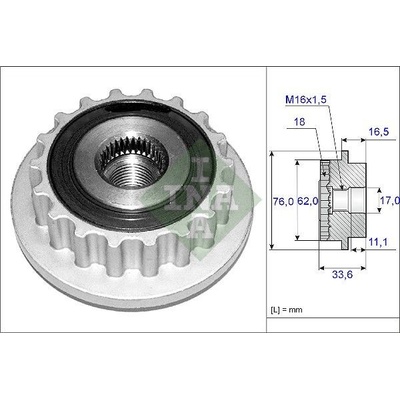 Předstihová spojka Schaeffler INA 535 0118 10