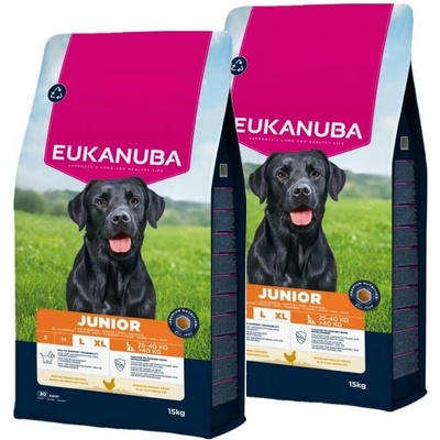 Eukanuba Junior Large Breeds Chicken 2 x 15 kg
