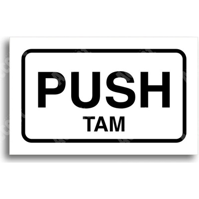 ACCEPT Tabulka SEM - TAM - typ 17 (80 x 50 mm) - bílá tabulka - černý tisk