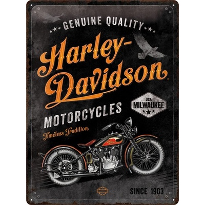 Nostalgic Art Plechová Ceduľa Harley-Davidson (Timeless Tradition)