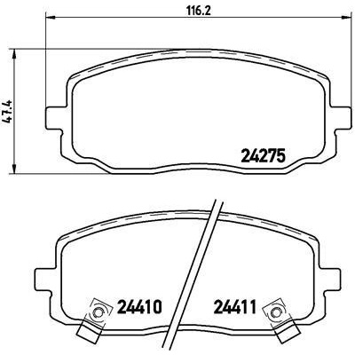 Sada brzdových platničiek kotúčovej brzdy BREMBO P 30 032