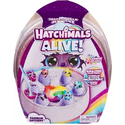 Spin Master Hatchimals: Hatchimals Alive! инкубатор в цветове на дъгата - комплект от 6 бр (6070168)