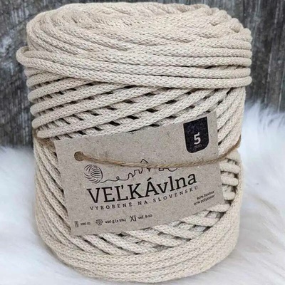 Velká vlna Špagát 5mm Capuccino