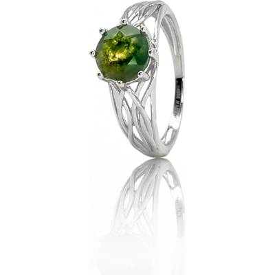 Majya Stříbrný prsten PURPOSE s mechovým achátem 11102 11