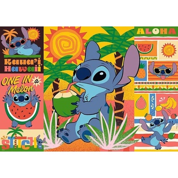 Image 1 of Trefl - Puzzle Holidays with Stitch Lilo and Stitch - 500 piese