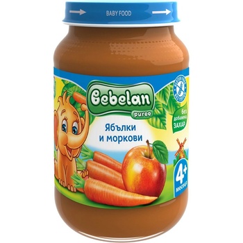 Bebelan пюре ябълки и моркови - 190 г
