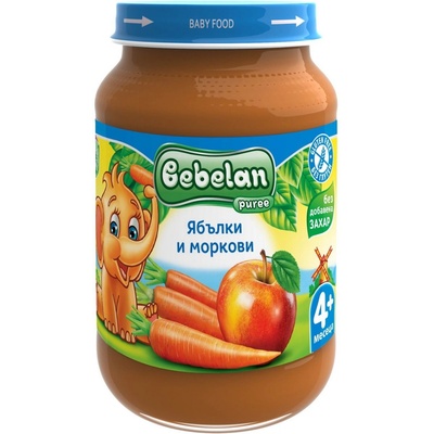Bebelan пюре ябълки и моркови - 190 г