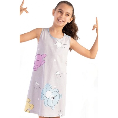 Noční košilka a duhový plyšový medvídci 1F0974 šedá – Sleviste.cz