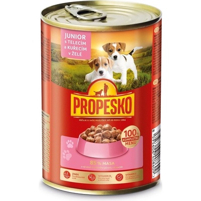 Propesko Junior telecí kuřecí v želé kousky 415 g