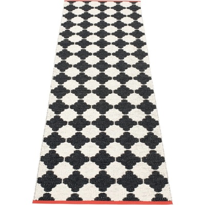 Pappelina Черно-бяла пътека за открито и закрито 70x225 cm Marre Black Coral - Pappelina (MAX722)