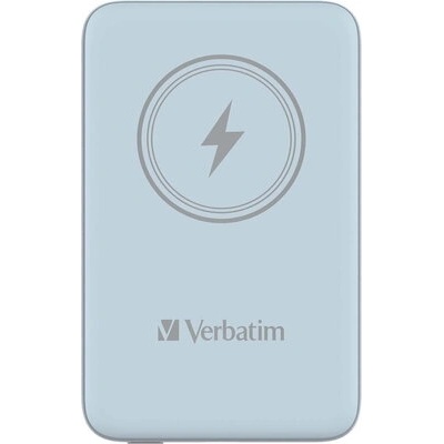 Verbatim Външна батерия Verbatim MCP-10BE Power Pack 10000 mAh with UBS-C® PD 20W / Magnetic Wireless Charging 15W Blue (32247)