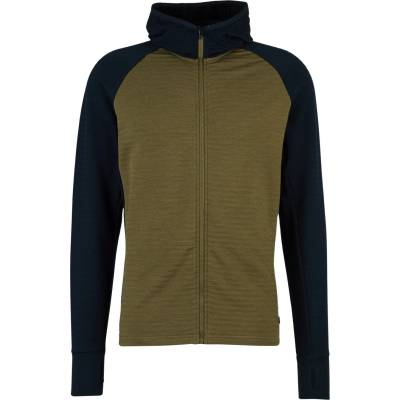 Stoic Мъжко вълнено яке Stoic MerinoFleece260 FlenSt. Zip Hoody Merino hoodie - Dark Navy / Olive Green (005-6570-0511)