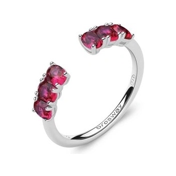 Brosway Fancy Stříbrný prsten s rubíny Passion Ruby FPR11