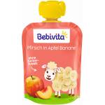 Bebivita Плодова закуска Bebivita - Пауч с ябълка, банан и праскова, 90 g (19060) - baby