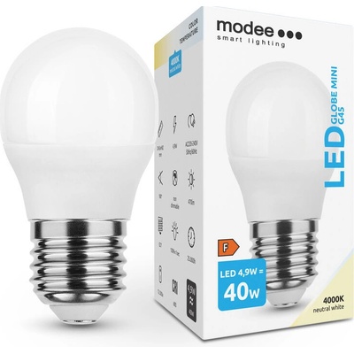Modee Lighting LED žiarovka E27 4,9W 4000K MINI G45 40W
