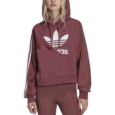 Adidas Originals Adicolor Split Trefoil Hoodie Dark Burgundy - XS