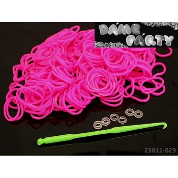 LOOM bands gumičky NEON RŮŽOVÉ 280ks+háček+spojky