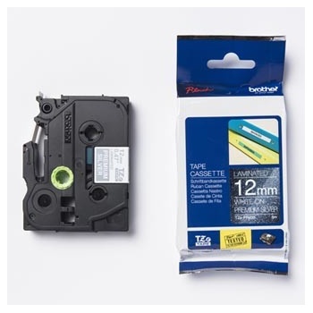 Brother TZ-PR935 / TZe-PR935, 12mm x 8m, бял печат/сребърен фон, оригинална лента (TZEPR935)