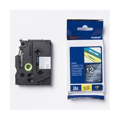 Brother TZ-PR935 / TZe-PR935, 12mm x 8m, бял печат/сребърен фон, оригинална лента (TZEPR935)