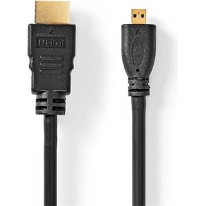Nedis CVGB34700BK20 micro HDMI - HDMI кабел, 4K30Hz, 10, 2 Gbps, 2 м (CVGB34700BK20)