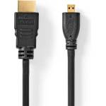Nedis CVGB34700BK20 micro HDMI - HDMI кабел, 4K30Hz, 10, 2 Gbps, 2 м (CVGB34700BK20)
