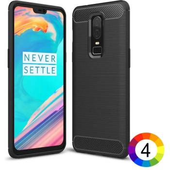 Image 1 of OnePlus 6 Удароустойчив Carbon Fiber Калъф и Протектор