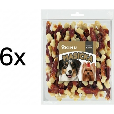 Akinu MASÍČKA Kostička s kuřecím masem pamlsek pro psy 6 x 300 g