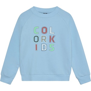 Color Kids Детски пуловер Color Kids Kid's Sweat with Logo Print Jumper - Cerulean - размер 92 (EU) (704-5847-0211)