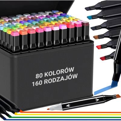 žiadna značka ALKOHOLOVÉ POPISOVAČE OBOJSTRANNÉ FIXKY POPISOVAČE PISÁTKA 80 FARIEB PRE DETI