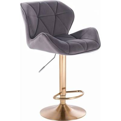 LuxuryForm Design Milano Velur na zlatom tanieri tmavo šedá